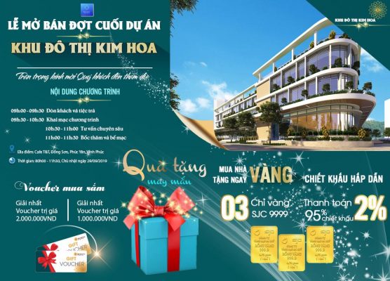 Thư mời lễ mở bán khu đô thị Kim Hoa - Mê Linh